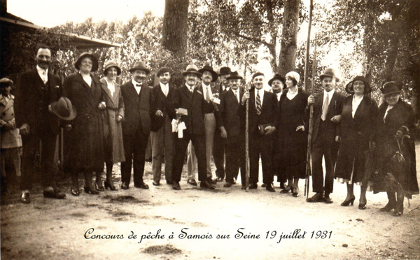 Concours de peche a Samois sur Seine en 1931