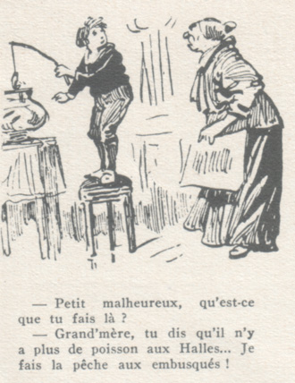 caricature de pêcheurs par Henriot