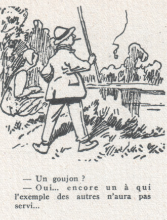 caricature de pêcheurs par Henriot